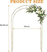 7.8ft Backdrop Stand - Balloon Arch Kit, Stable Balloon Arch Frame (Gold)