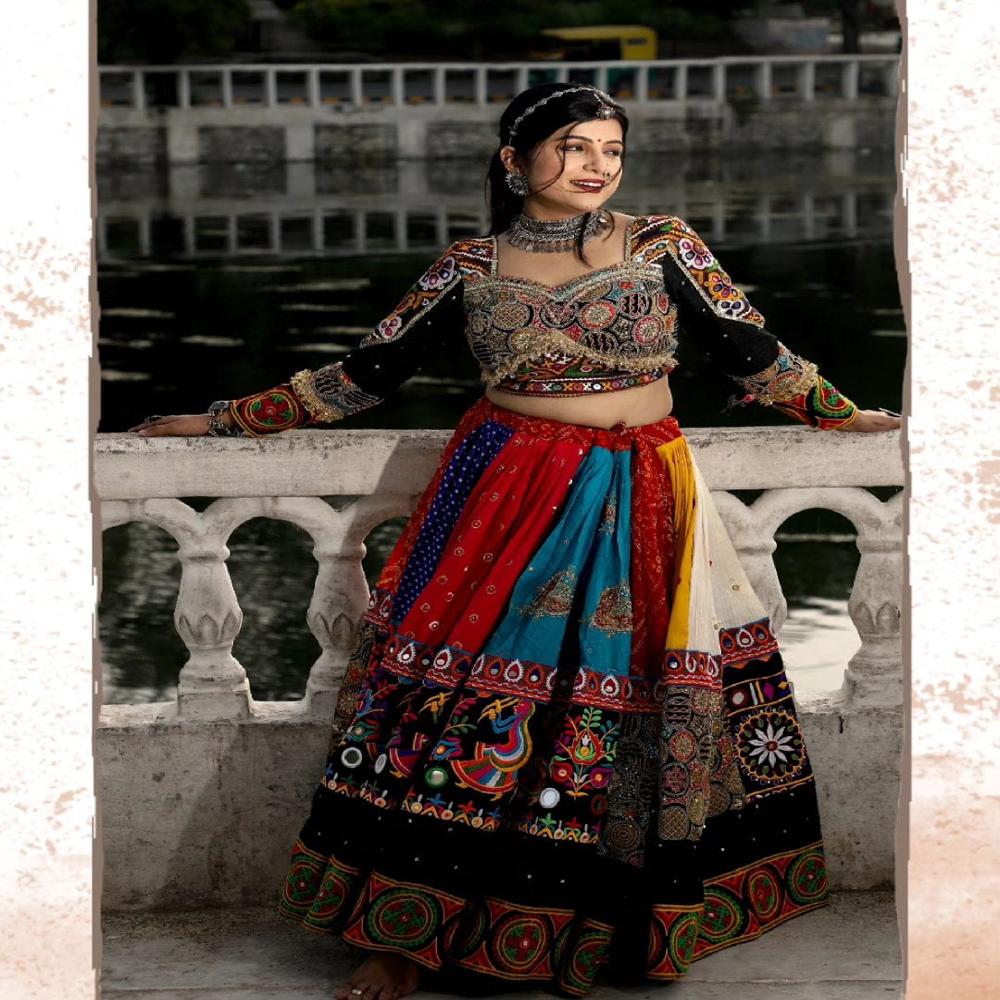 Digital Print Muslin Cotton Lehenga Choli