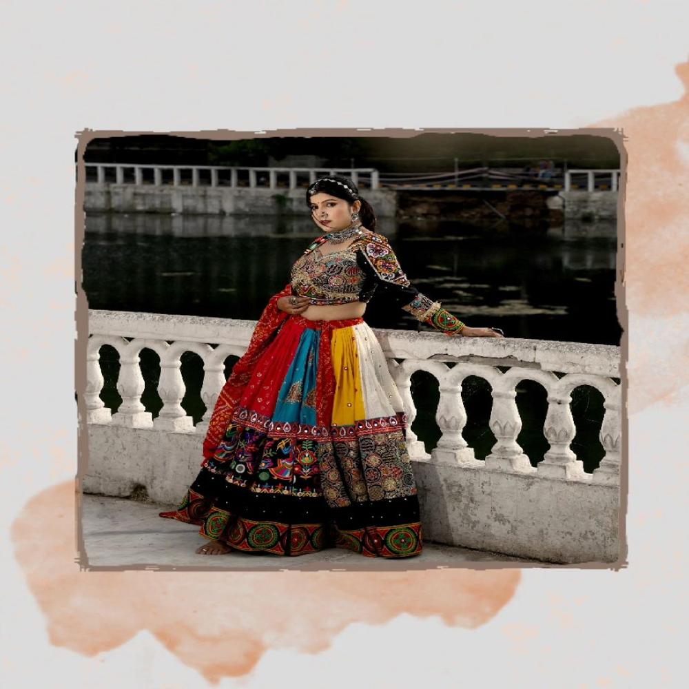 Digital Print Muslin Cotton Lehenga Choli