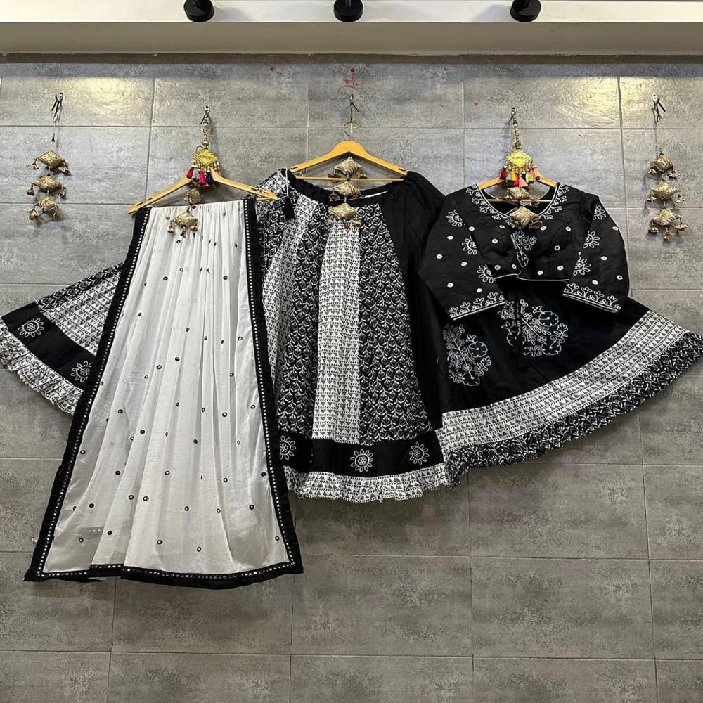 Digital Print Muslin Cotton Lehenga Choli