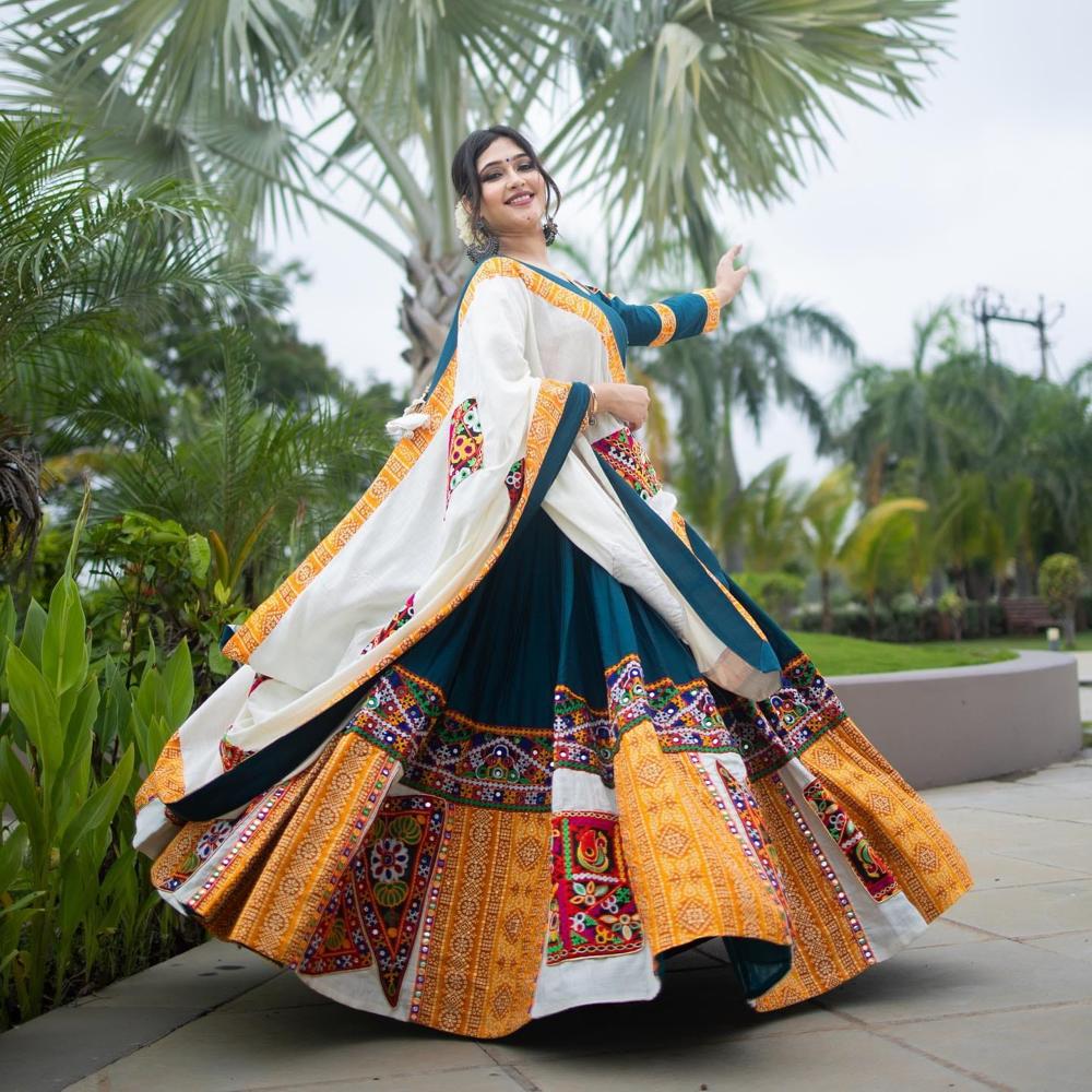 Digital Print Muslin Cotton Lehenga Choli