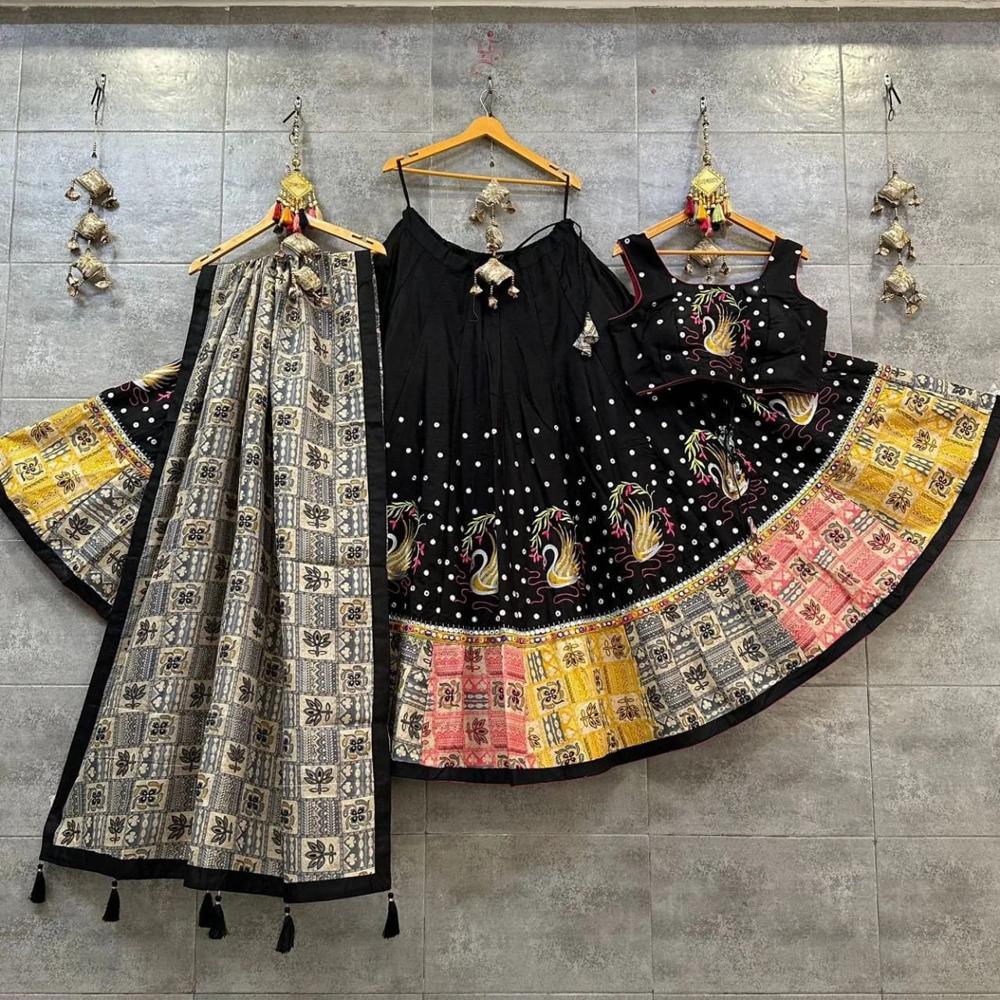 Digital Print Muslin Cotton Lehenga Choli