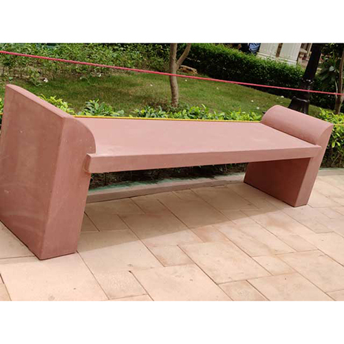 Red Sandstone Bench - Design: Plain