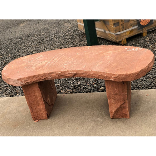 Red Az Sandstone Bench - Design: Plain