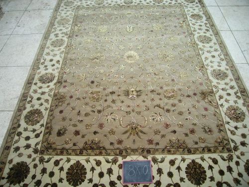 Camel Ivory Silk Wool Rugs