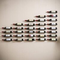 Black Wall Mounted Racks -bottle Display Holder For Wall, Metal Hanging - Application: Bar