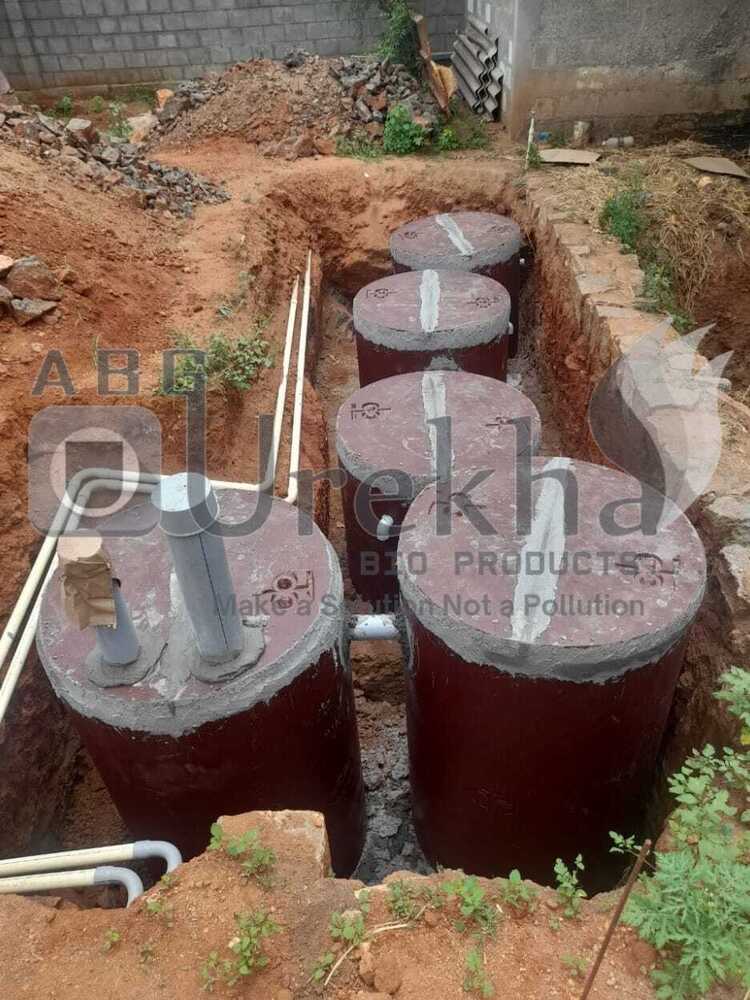 Pink RCC Concrete Bio Digester Septic Tank