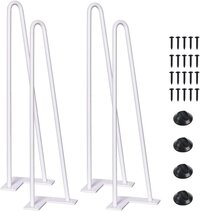 16 Inch Heavy Duty Hairpin Furniture Legs, Metal Home Diy Projects For Nightstand White 4pcs - Application: Industrial