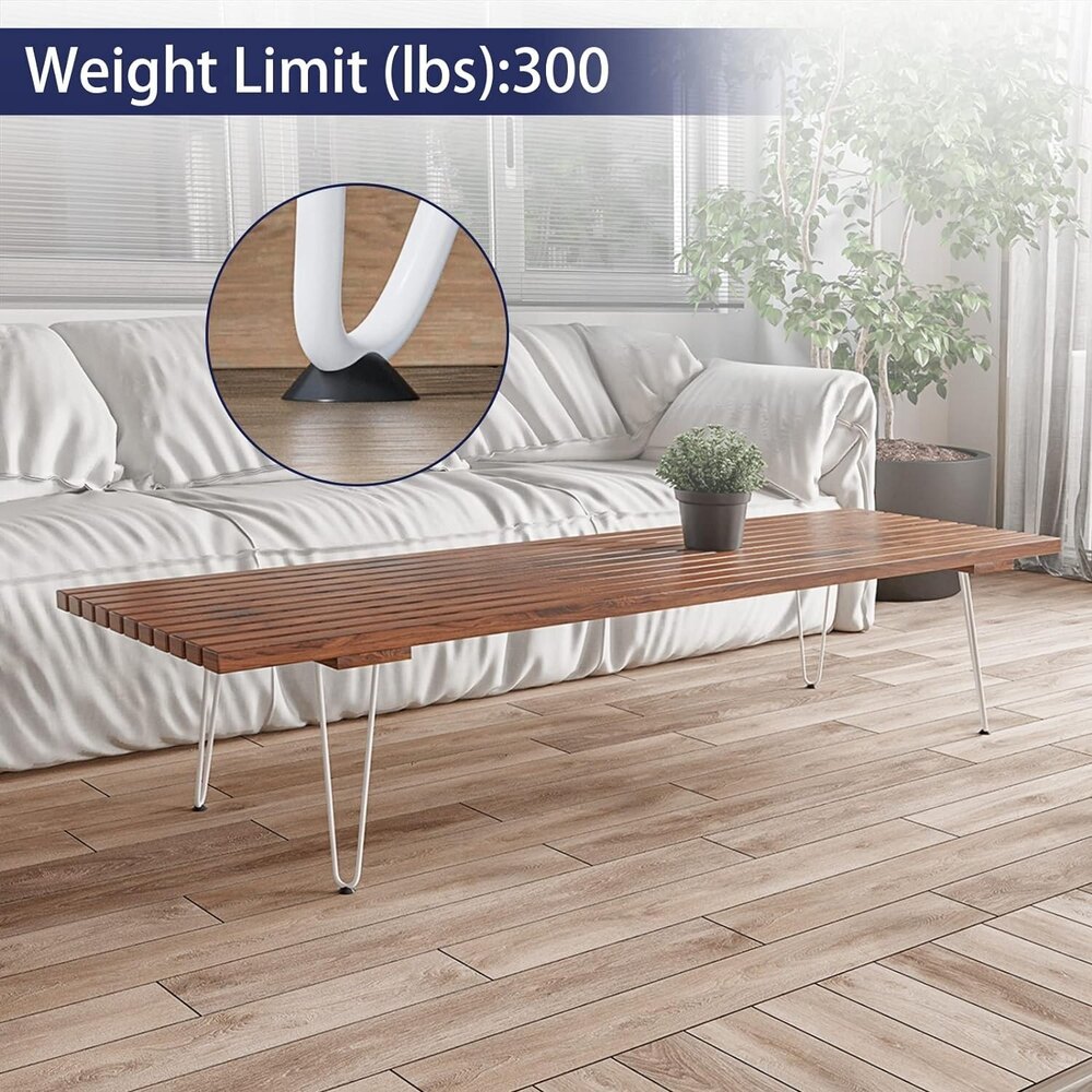 16 Inch Heavy Duty Hairpin Furniture Legs, Metal Home DIY Projects for Nightstand White 4PCS
