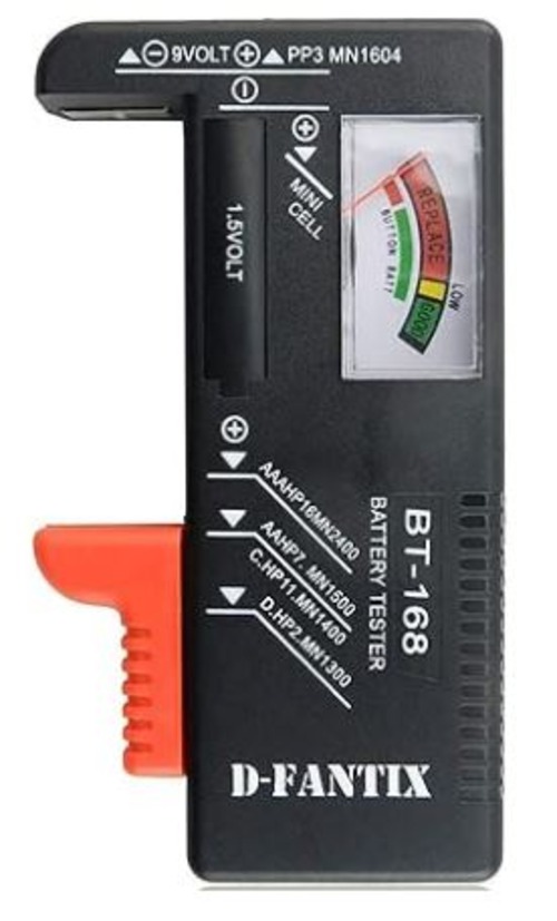 Battery Tester Bt-168 D-fantix - Battery Powered, Regular Style, Weighs 0.05 Kilograms, Available In Green, Red, Yellow | Simple Design And Versatile Use