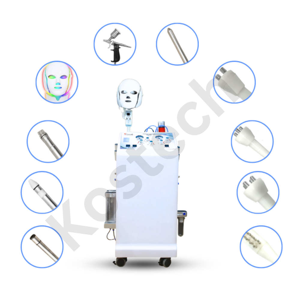 Hydra Facial Mda With 10 In 1 Small Model Electroporation Machine - Color: White