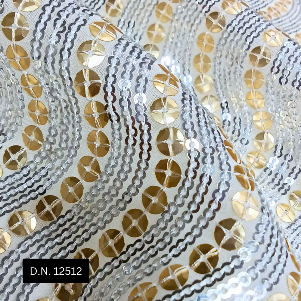 Luxury Gold Sequin Lining Fabric