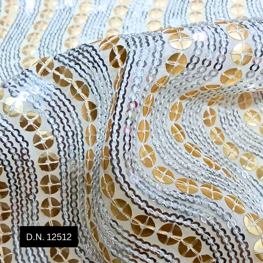 Luxury Gold Sequin Lining Fabric