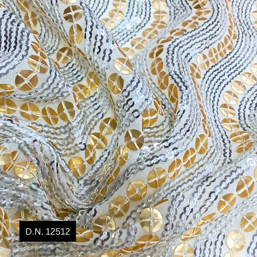 Luxury Gold Sequin Lining Fabric