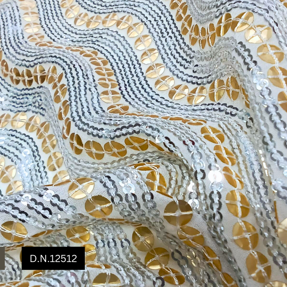 Luxury Gold Sequin Lining Fabric