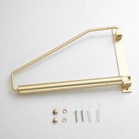 Folding Wall Mounted Clothes Hanger Rack Clothes Hook Solid Brass with Swing Arm Holder