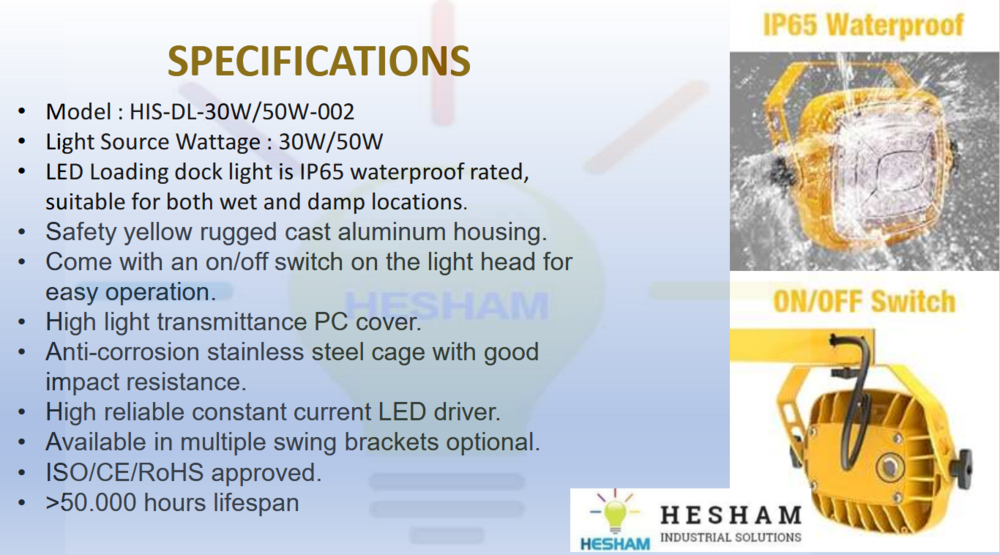 Led Loading Dock Light - Color: White