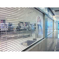 Transparent Rolling Shutter - Aluminum Material, Vertical Opening Pattern , Automatic Mode, Pristine White Color, Exterior Insulation For Enhanced Security And Style