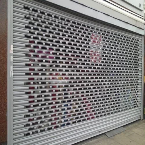 Industrial Grill Rolling Shutter - Color: White