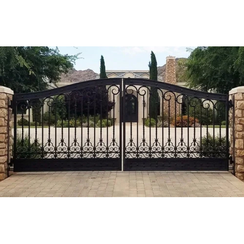 Simple Iron Swing Main Gate - Color: Any Color