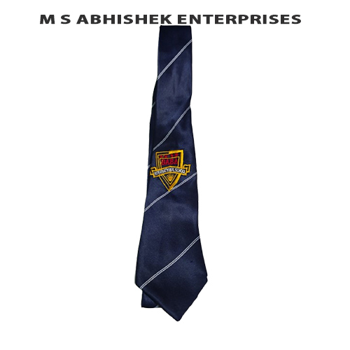 Satin Material Tie With Embroidery - Color: Different Available