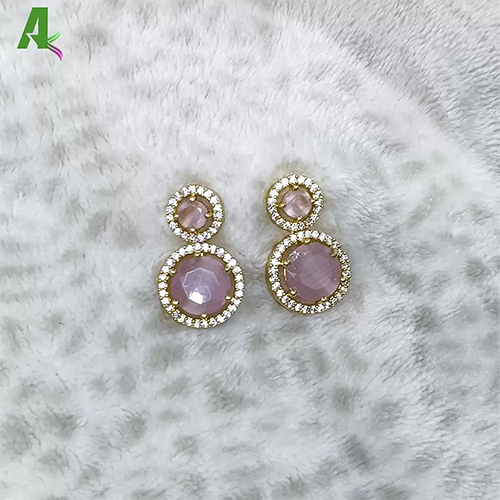 Charms Light Pink Stud Earrings