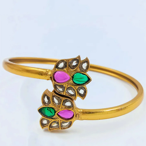 Elegant Dual-Band Bangles - Color: Gold Plated