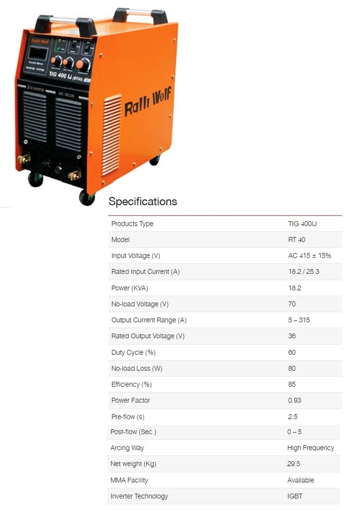 Ralli Wolf Welding Machine TIG SERIES (RT40)