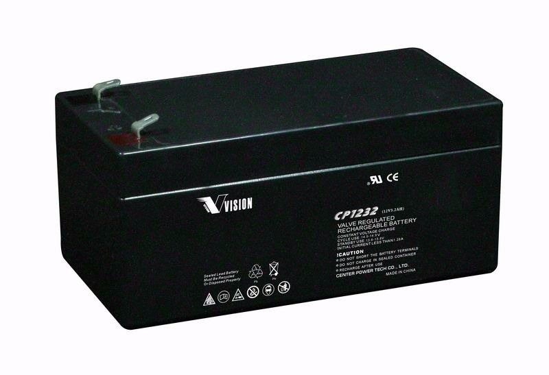 Vision 12V, 3.2AH Sealed Lead Acid Battery, CP-1232