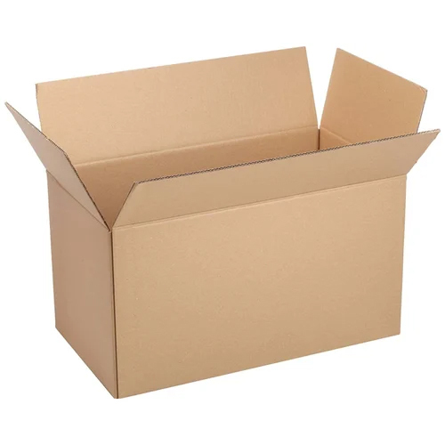 5 Ply Brown Rectangle Corrugated Box - Material: Paper