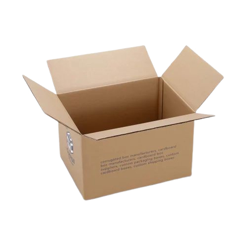 7 Ply Printed Rectangle Corrugated Box - Color: Brown