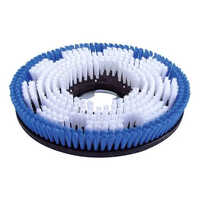 Single Disc Brush - Nylon Bristles, 10 Inch Size, Blue And White Color | Round Shape For Versatile Cleaning Of Floors, Walls, And Ceilings