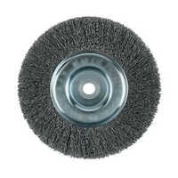 Round Industrial Wire Brush - Bristle Color: Silver