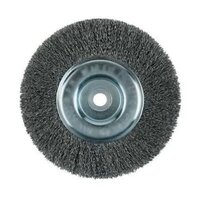 Round Industrial Wire Brush - Bristle Color: Silver
