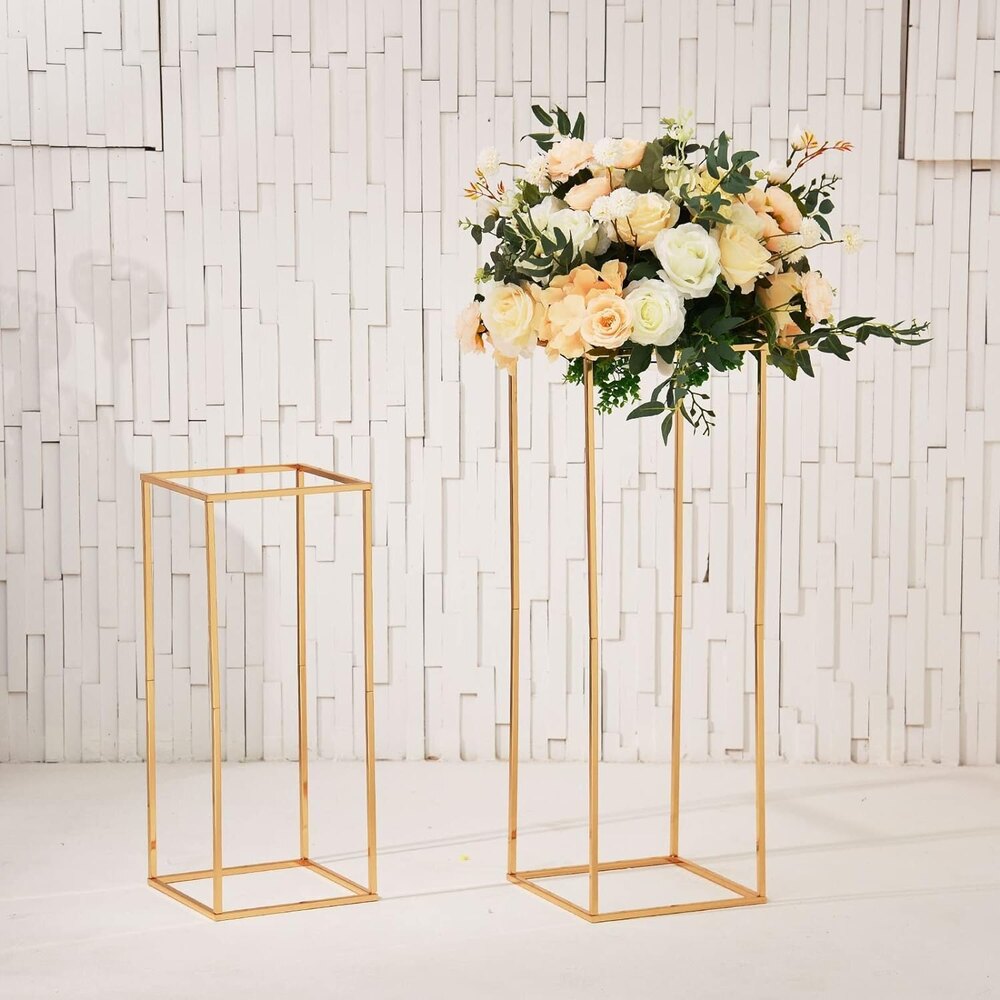 Pack of 5 Gold Wedding Flower Vase Centerpieces,31.5inches Tall Metal Flower Stand