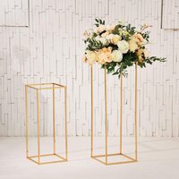 Pack of 5 Gold Wedding Flower Vase Centerpieces,31.5inches Tall Metal Flower Stand