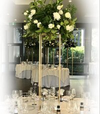 Pack of 5 Gold Wedding Flower Vase Centerpieces,31.5inches Tall Metal Flower Stand