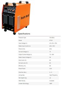 Ralli Wolf Welding Machine TIG SERIES (RT50)