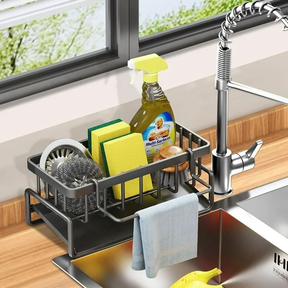Metal Sink Organizer & Draining Rack - Features: Good Quality