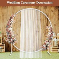 Round Backdrop Stand 7.3FT,Metal Circle Backdrop Stand,Wedding Arch Frame for Anniversary,