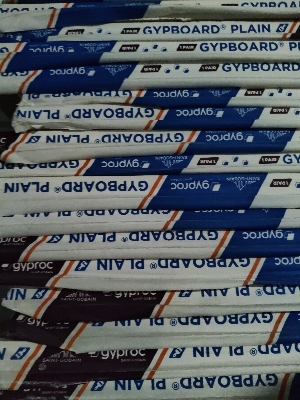 Gyproc Plain Board - Gypsum Board, 4/6 Feet in 9.5 mm, 12.5 mm, 15 mm Thickness - Ideal for False Ceilings and Partitions