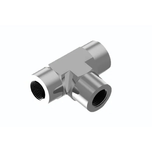 Female Tee - Stainless Steel, 1 Inch Size, Silver Color | Polished Finish, Hot Rolled Manufacturing Technique