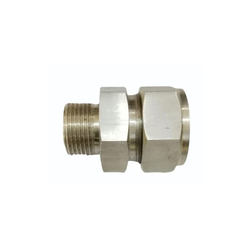 BSP Male Connector - Stainless Steel, Sizes 1/8" to 2", Silver Color, Polished Surface Treatment - Durable Round Design for Versatile Applications