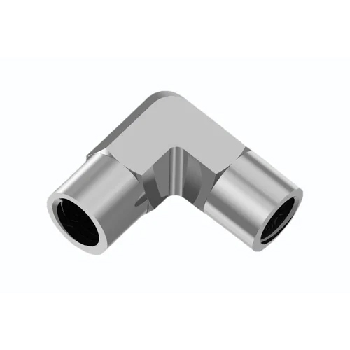 Stainless Steel Female Elbow - Standard Size | Silver Powder Coated, Hot Rolled, Threaded Fitting for Versatile Plumbing Applications