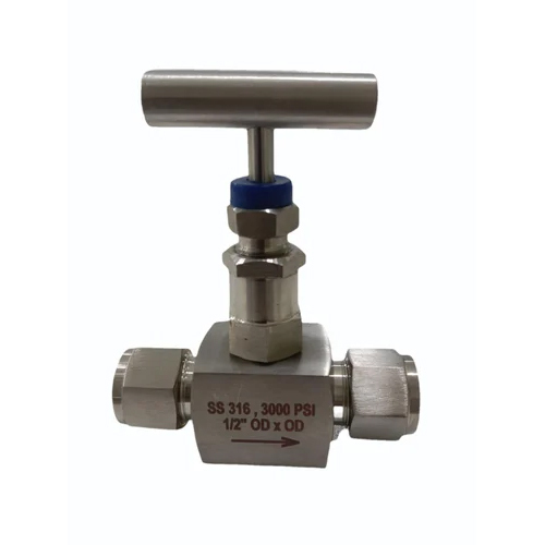 Stainless Steel Tube Valve - Color: Silver