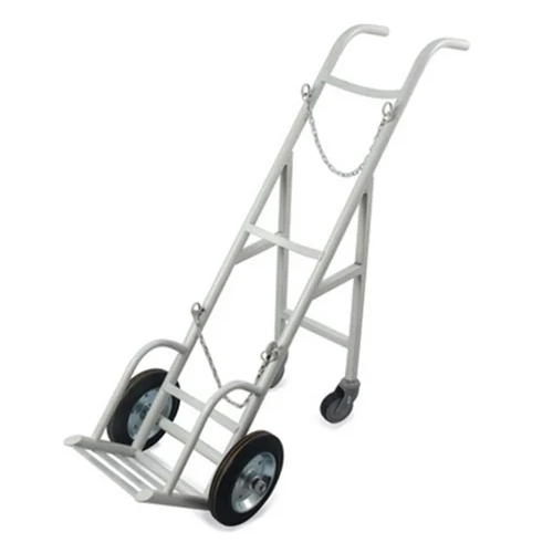 Double Gas Cylinder Trolley - Color: White