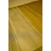 Handwoven Neeta Ambani Banarsi Tissue Silk Saree With White And Gold Zari Work