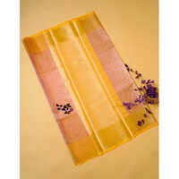 Handwoven Banarsi Embroidery Tissue Silk Saree With Gold Zari Work