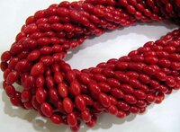Beautiful Red Coral Barrel Drum Shape 5x8mm Beads - Material: Gemstone