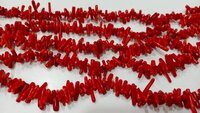 Natural Red Coral Stick Shape 10 to 15 mm Beads